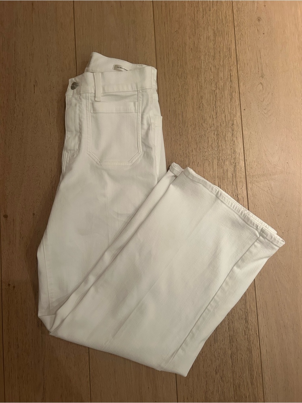 Frame Denim White Le Slim Palazzo Jeans - Picture 2 of 4